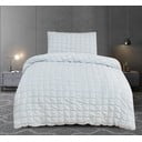 Светлосиво крепово спално бельо за единично легло  140x200 cm Naomi – My House