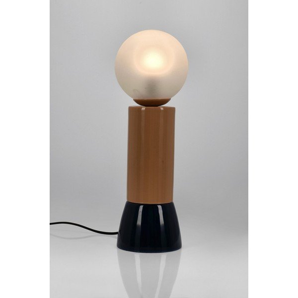 Метална настолна лампа със стъклен абажур (височина 47 cm) Malton – Bizzotto-image-1