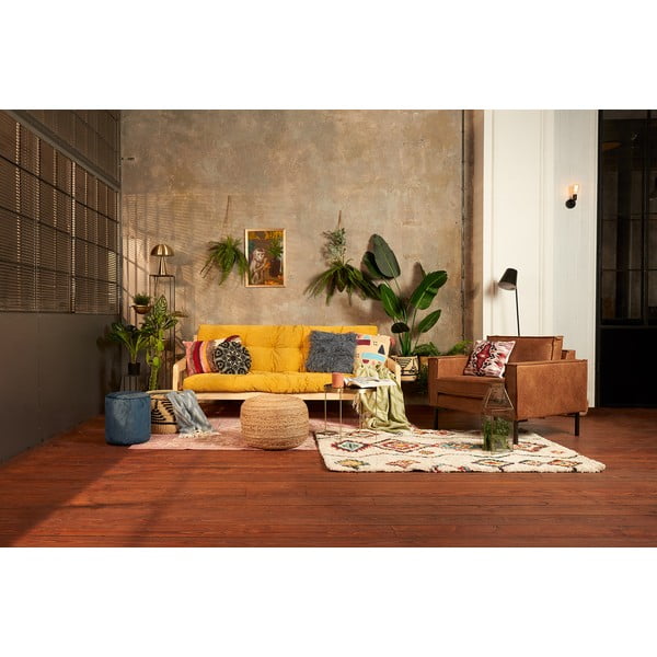 Син кадифен пуф Ejby - Bonami Essentials-image-3