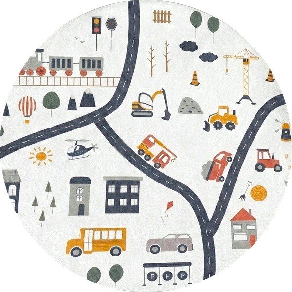 Детско килимче за игра подходящо за пране ø120 cm World Around Me – Mila Home