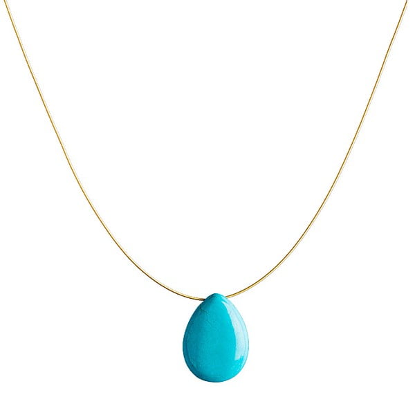 Zlatý náhrdelník Turquoise (tyrkys)