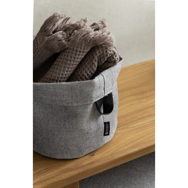 Текстилна кошница ø 20x20 cm Soft Storage Round – Bigso-image-3