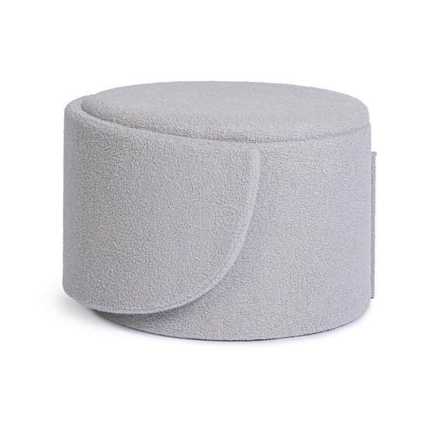 Светлосива табуретка от прежда с примки от букле Anthea – Yes Everyday-image-3