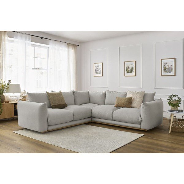 Светлосив ъглов диван Ernest – Bobochic Paris-image-1