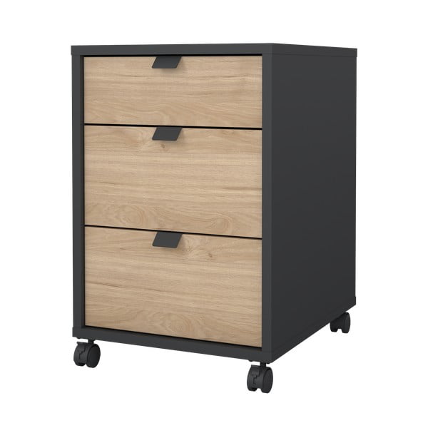 Шкаф с дъбов декор в цвят антрацит-натурален 41x61 cm Sign - Tvilum-image-4