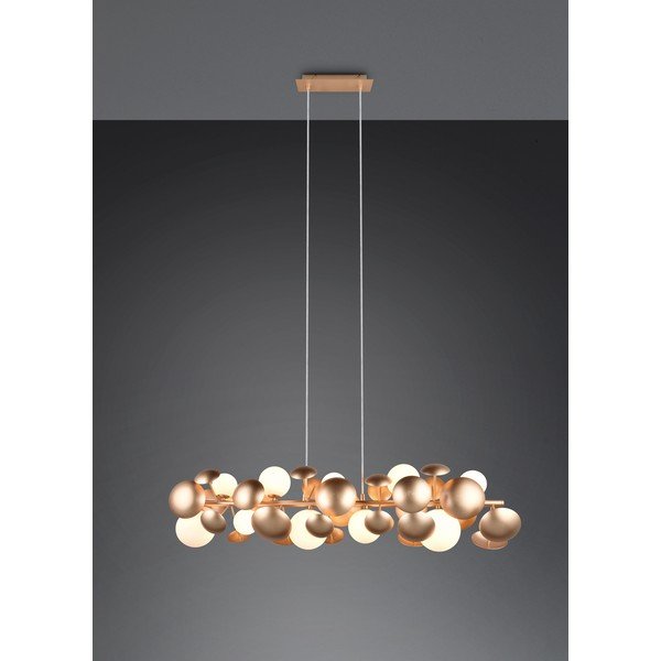 Висяща лампа със стъклен абажур в златисто-бяло Bubble - Trio Select-image-1