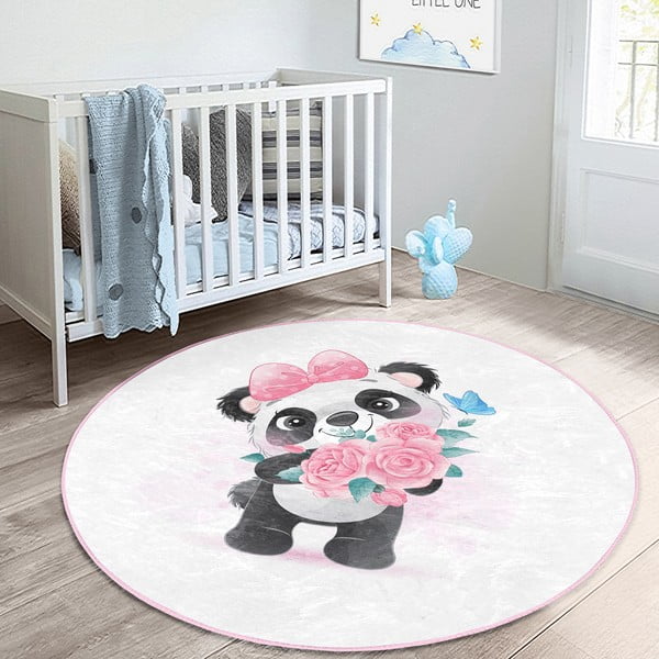 Бял детски килим ø 100 cm Comfort - Mila Home-image-2