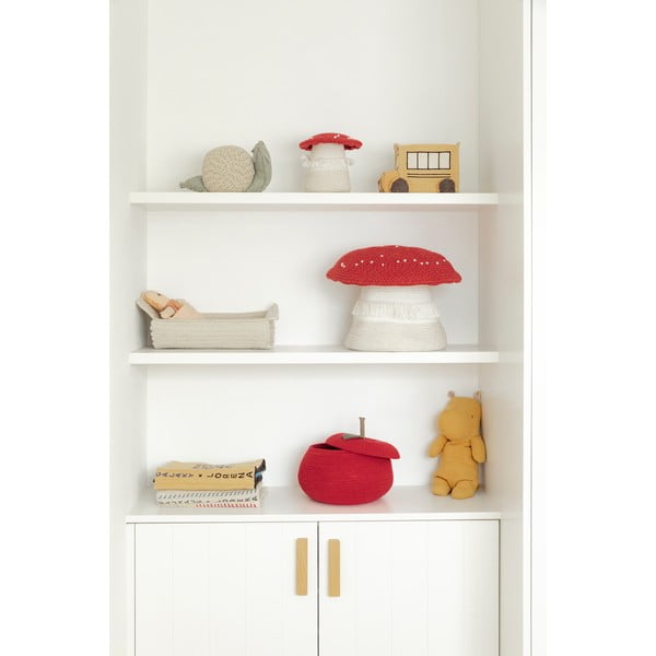 Текстилна детска кошница за играчки в червен и кремав цвят ø 38x33 cm Big Mushroom – Lorena Canals-image-2