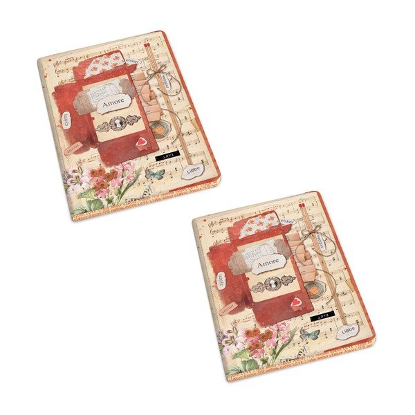 Тетрадки в комплект от 2 бр. 192 страници A6 Love – Kartos-image-1