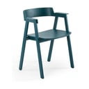 Трапезен стол с подлакътници от масивен дъб в петролен цвят Flip – Gazzda