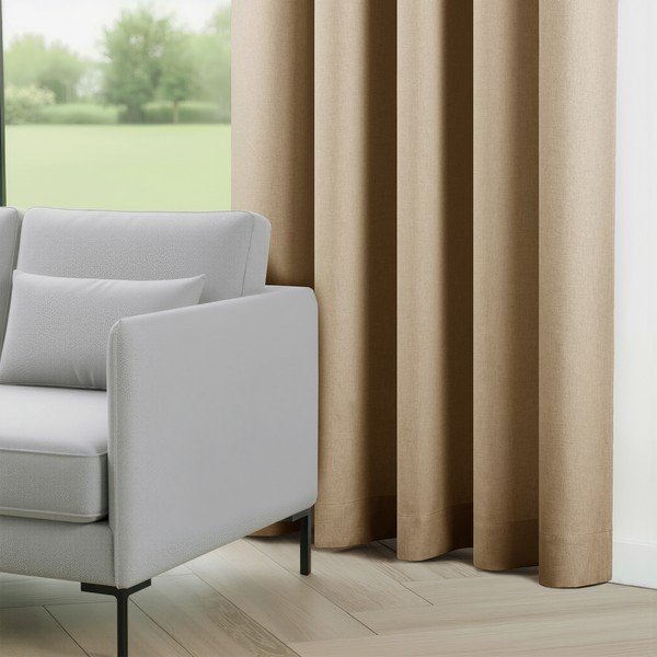 Бежово dimout перде 140x250 cm Calisto – Filumi-image-2