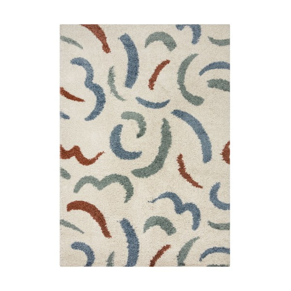 Кремав килим 120x170 cm Squiggle - Flair Rugs