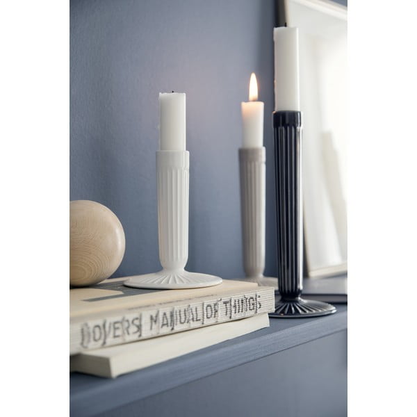Свещник от бял фаянс Hammershoi, височина 12 cm Hammershøi - Kähler Design-image-1