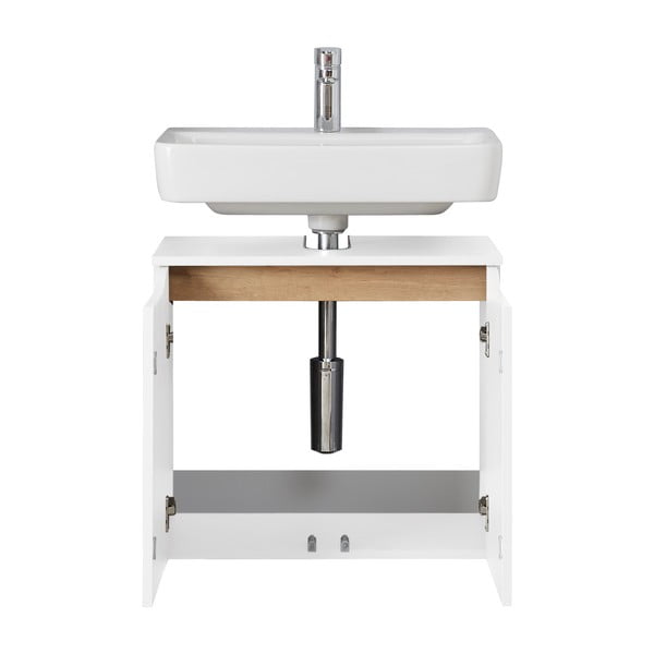 Бял нисък висящ шкаф без мивка 60x53 cm Комплект 857 - Pelipal-image-3