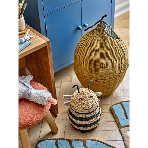 Детска кошница за играчки от воден зюмбюл в естествен цвят 20x18x30 cm Finn – Bloomingville Mini-image-2
