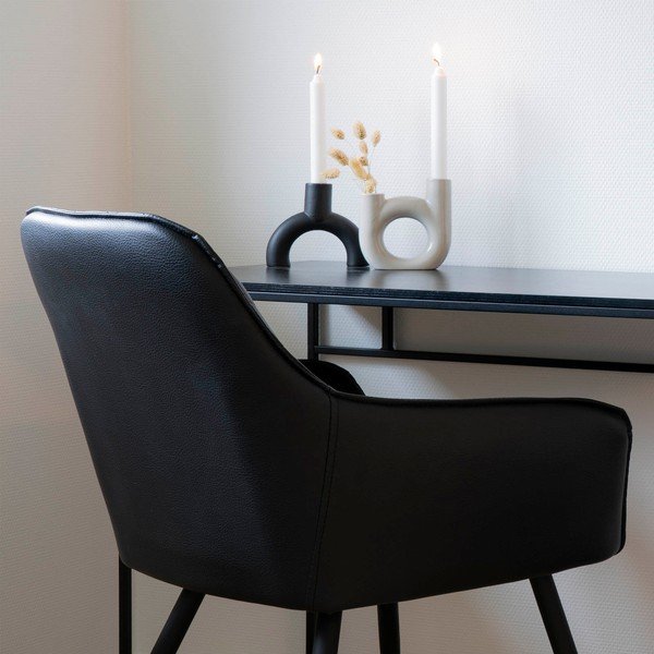 Свещник от черно стъкло Fondo - House Nordic-image-1