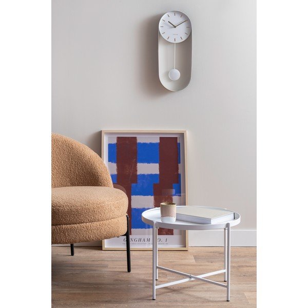 Бяла метална кръгла масичка за кафе ø 50 cm Meseta  – Leitmotiv-image-1