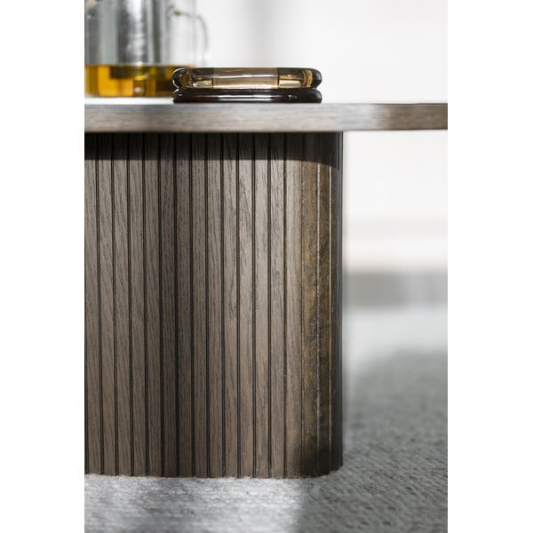 Тъмнокафява масичка за кафе от декор от дъб  ø 80 cm Sullivan – Rowico-image-4