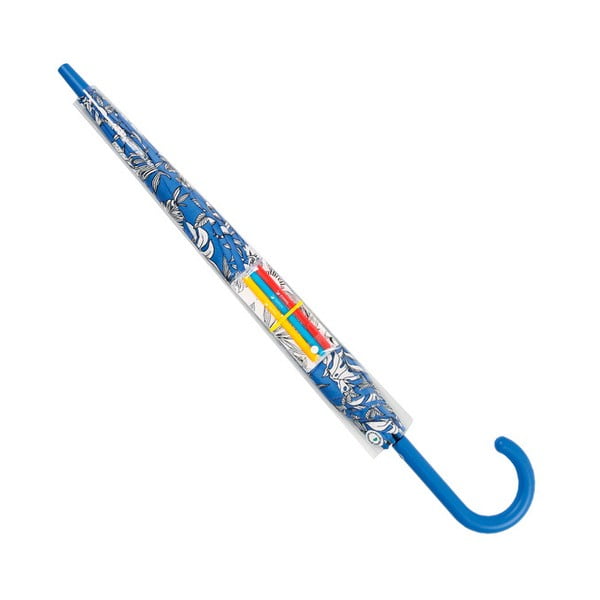 Оцветяване на ветроустойчив чадър с детайли в синьо с 3 водоустойчиви маркера Оцветяване, ⌀ 122 cm - Ambiance