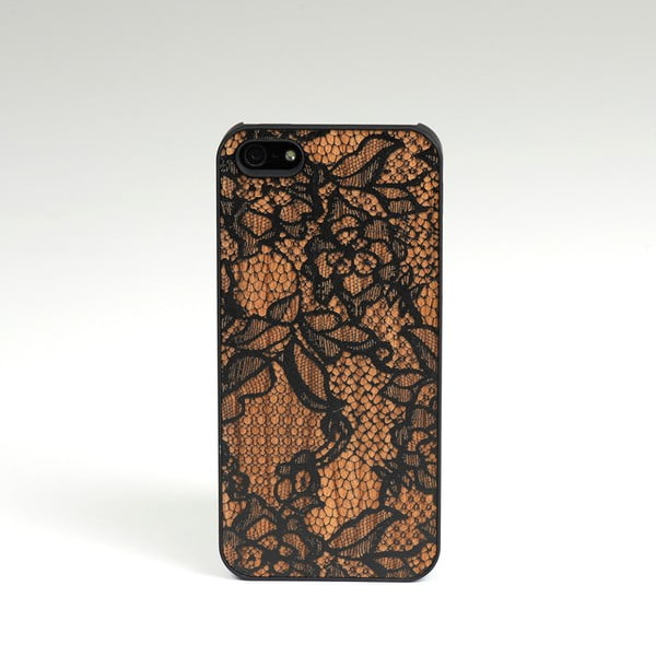 Dřevěný kryt na iPhone 4, Lace design