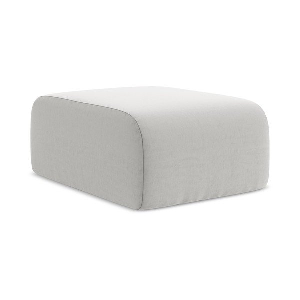 Светлосива кадифена табуретка Lani – Makamii