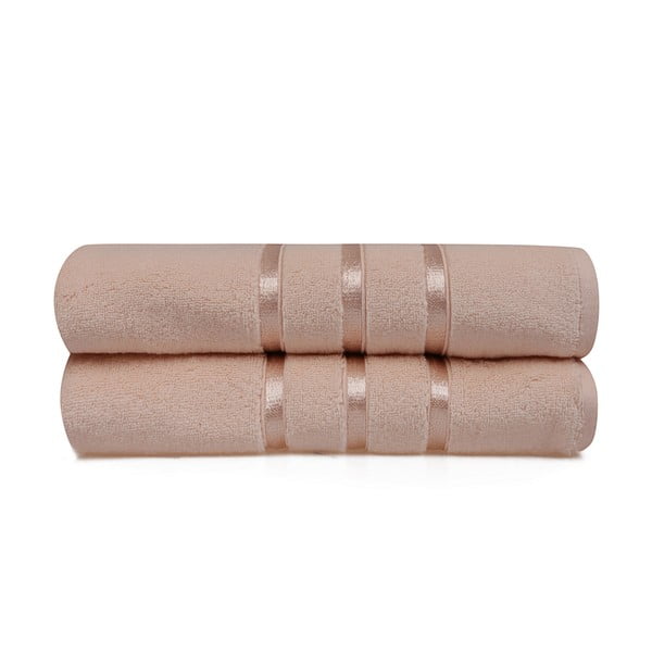 Комплект от 2 оранжеви памучни кърпи за баня , 70 x 140 cm Dolce - Foutastic