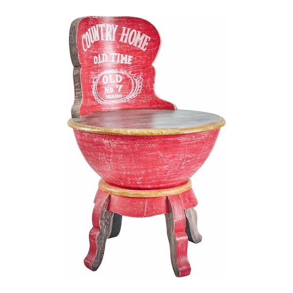 Červená stolička z mangového dřeva Støraa Preston
