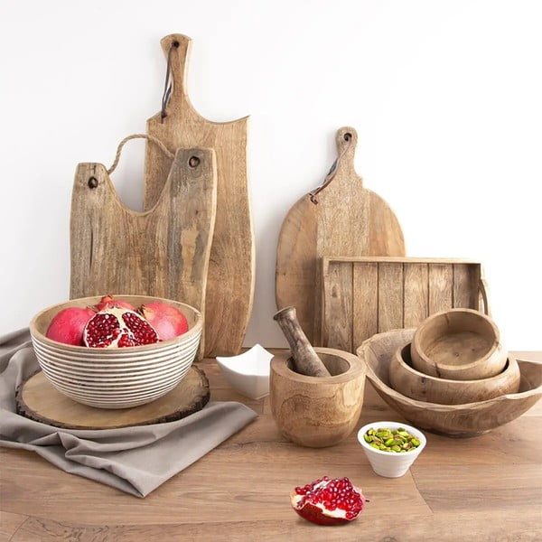 Дървена купа в естествен цвят Mango - Orion-image-2