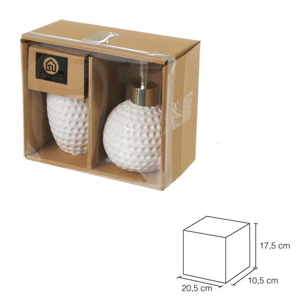 Бял комплект аксесоари за баня - Casa Selección-image-3