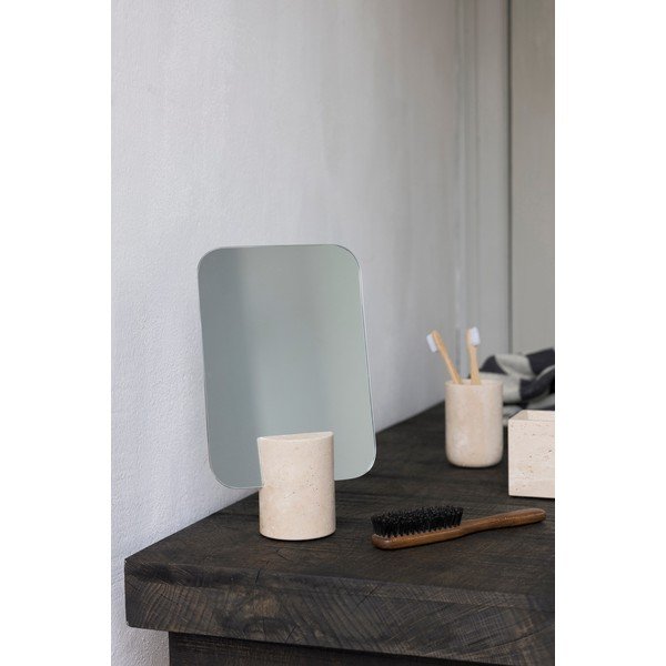 Козметично огледало 18x30 cm Travertine – Mette Ditmer Denmark-image-1