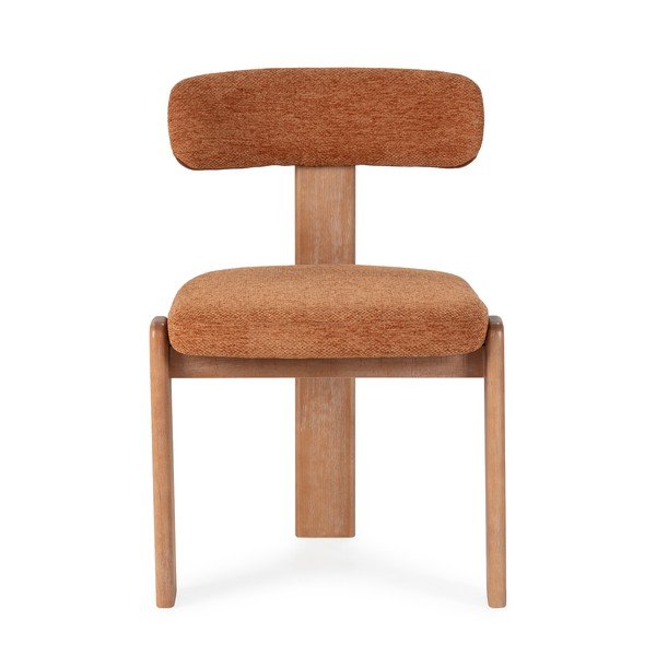 Тапицирани трапезни столове в комплект 2 бр. в тухлен цвят Nadia – MOME