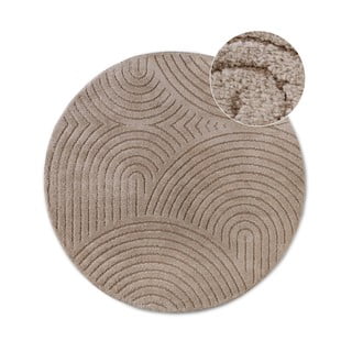 Светлокафяв кръгъл килим ø 160 cm Panglao New York Taupe – Elle Decoration