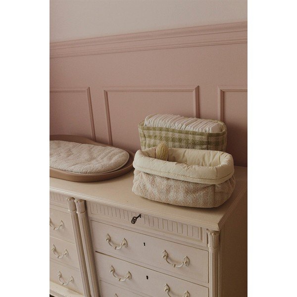 Светлорозова текстилна детска кошница за играчки 30x20x20 cm Swan Rose – Lorena Canals-image-1