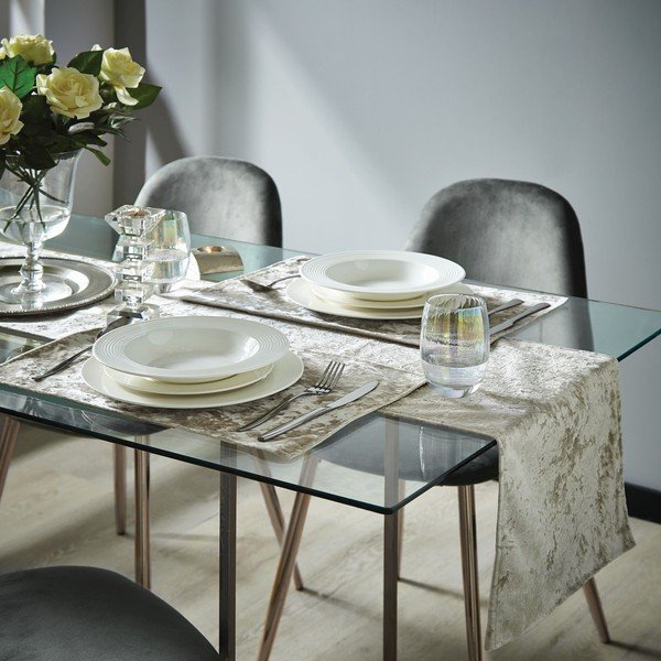 Běhoun na stůl 180x33 cm Crushed Velvet – Catherine Lansfield-image-2