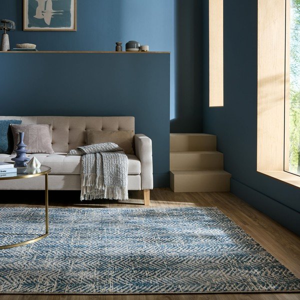 Син килим 160x230 cm Lua Abstract – Flair Rugs-image-1