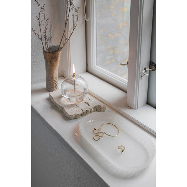 Стъклен декоративен поднос 14x25,5 cm Opal – Mette Ditmer Denmark-image-1