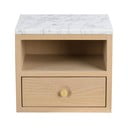 Нощно шкафче с плот от имитация на мрамор естествено Whitmore – Rowico