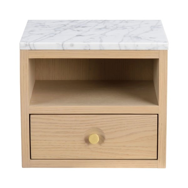 Нощно шкафче с плот от имитация на мрамор естествено Whitmore – Rowico