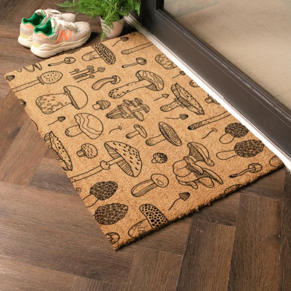 Изтривалка от кокосови влакна 40x60 cm Mushrooms – Artsy Doormats-image-1
