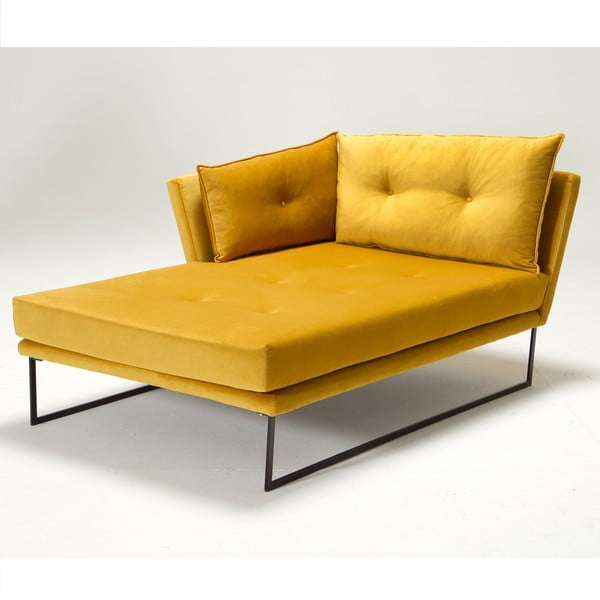 Жълт стол за отдих Fiesta, ляв ъгъл - Balcab Home