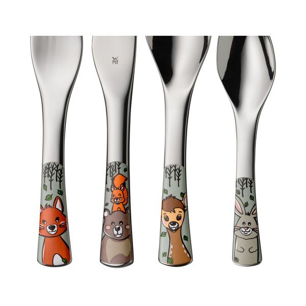 Детски прибори за хранене от неръждаема стомана в сребрист цвят 4 бр. Forest Friends – WMF-image-2