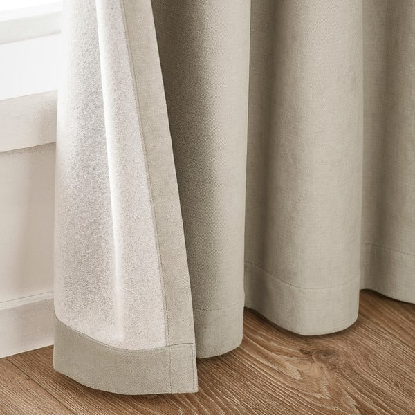 Бежови затъмняващи пердета в комплект от 2 бр. 117x137 cm Wilson – Catherine Lansfield-image-2