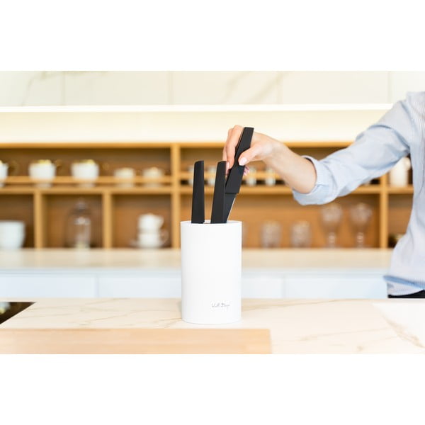 Универсален бял блок за ножове - Vialli Design-image-3