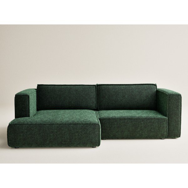 Тъмнозелен шенилов сгъваем/с място за съхранение ъглов диван (ляв ъгъл) Velto – Maison de Rêve-image-2