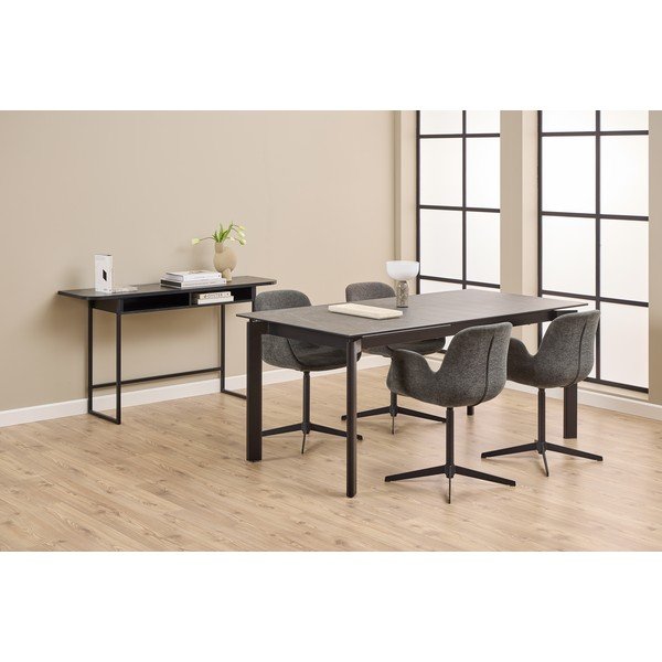 Черна конзолна маса от декор от ясен 40x140 cm Darlington – Actona-image-2