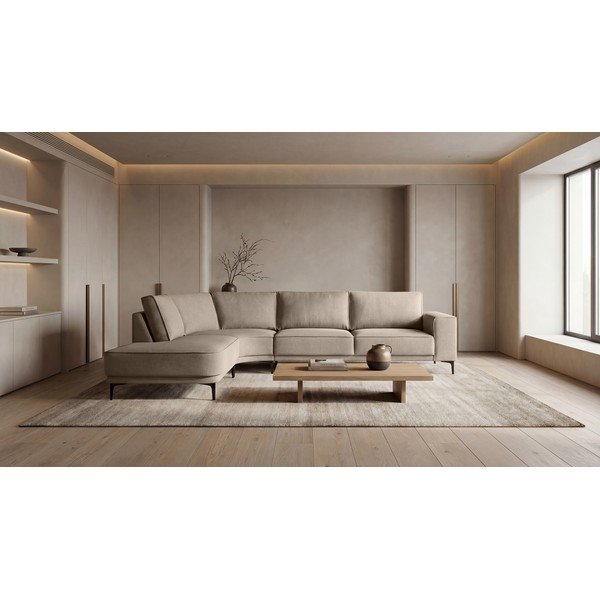 Светлокафяв ъглов диван (ляв ъгъл) Copenhagen – Scandic-image-1