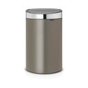 Сиво стоманено кошче за боклук, отваряне с докосване 40 l Touch Bin – Brabantia