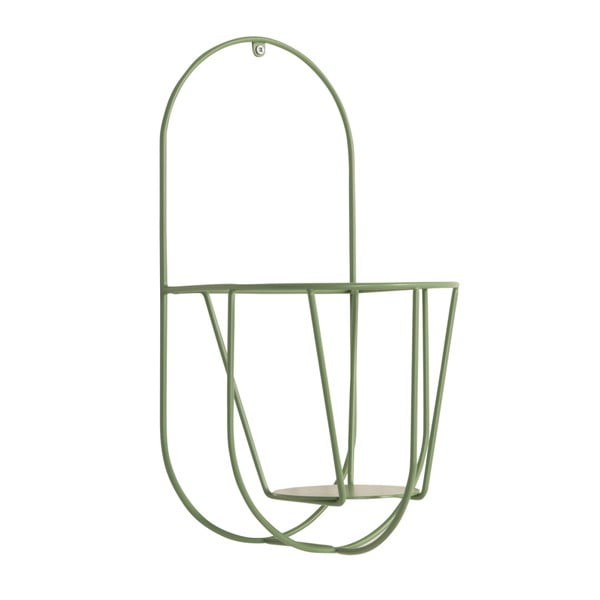 Zelený nástěnný držák na květináče OK Design, výška 40 cm