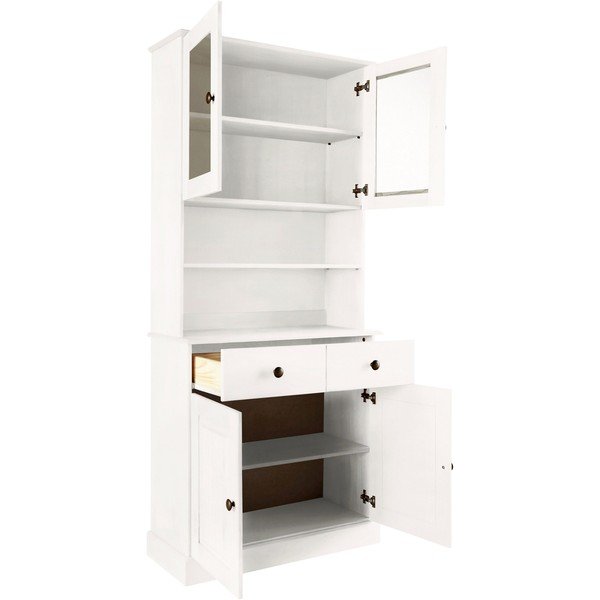 Бяла витрина от масивен бор 181x34 cm Mille – Støraa-image-4