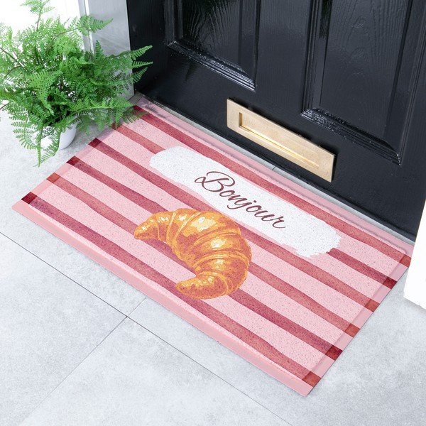 Изтривалка от PVC 40x70 cm  Croissant Bonjour – Artsy Doormats-image-1